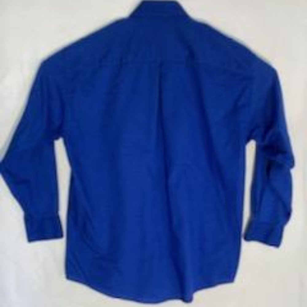 Long Sleeve button down shirt size 16 32/33 blue - Picture 8 of 9